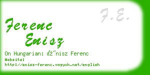 ferenc enisz business card